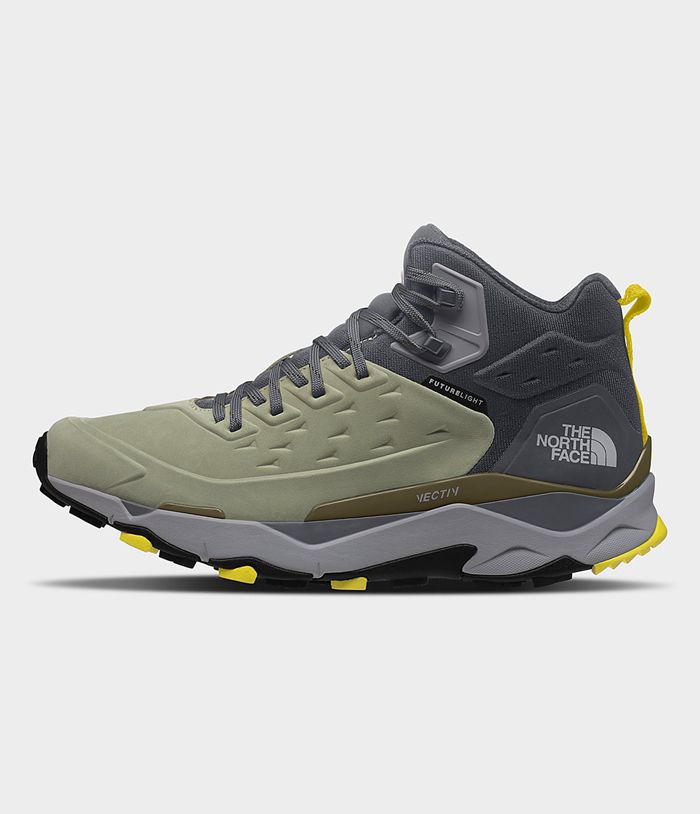 Botas The North Face Hombre Verde Vectiv Exploris Mid Futurelight™ Cuero 95682YIUQ